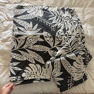 IKEA Black and White Botanical King Duvet Cover